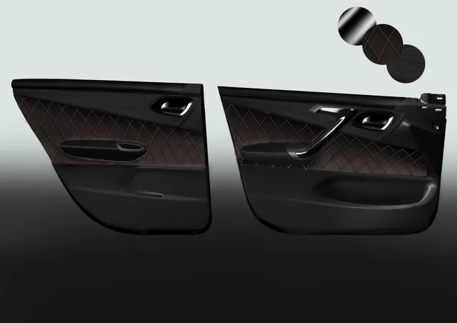 Automotive interior and cockpit concept rendering from Monica Motamedi’s supplied portfolio archive.