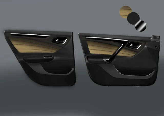 Automotive interior and cockpit concept rendering from Monica Motamedi’s supplied portfolio archive.