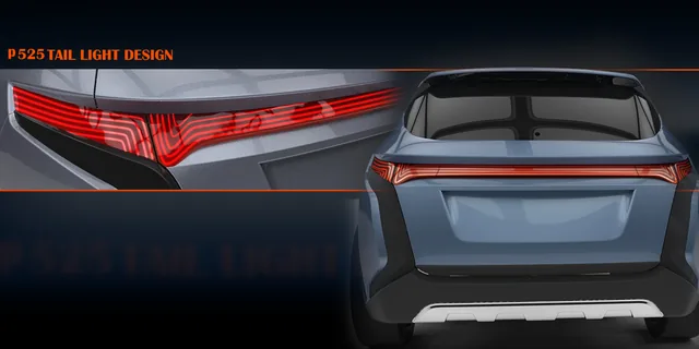 Automotive taillight concept rendering from Monica Motamedi’s supplied portfolio archive.