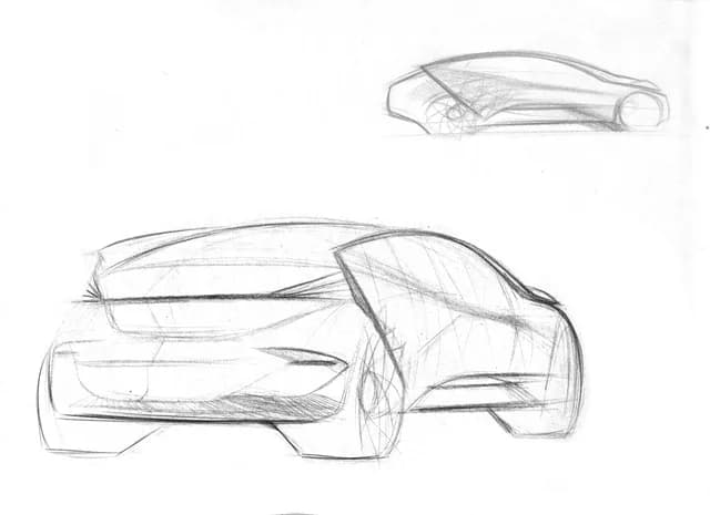 Exploratory perspective form study. From Monica Motamedi’s supplied Concept / Sketch archive.