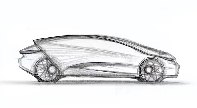 Streamlined side-elevation study. From Monica Motamedi’s supplied Concept / Sketch archive.